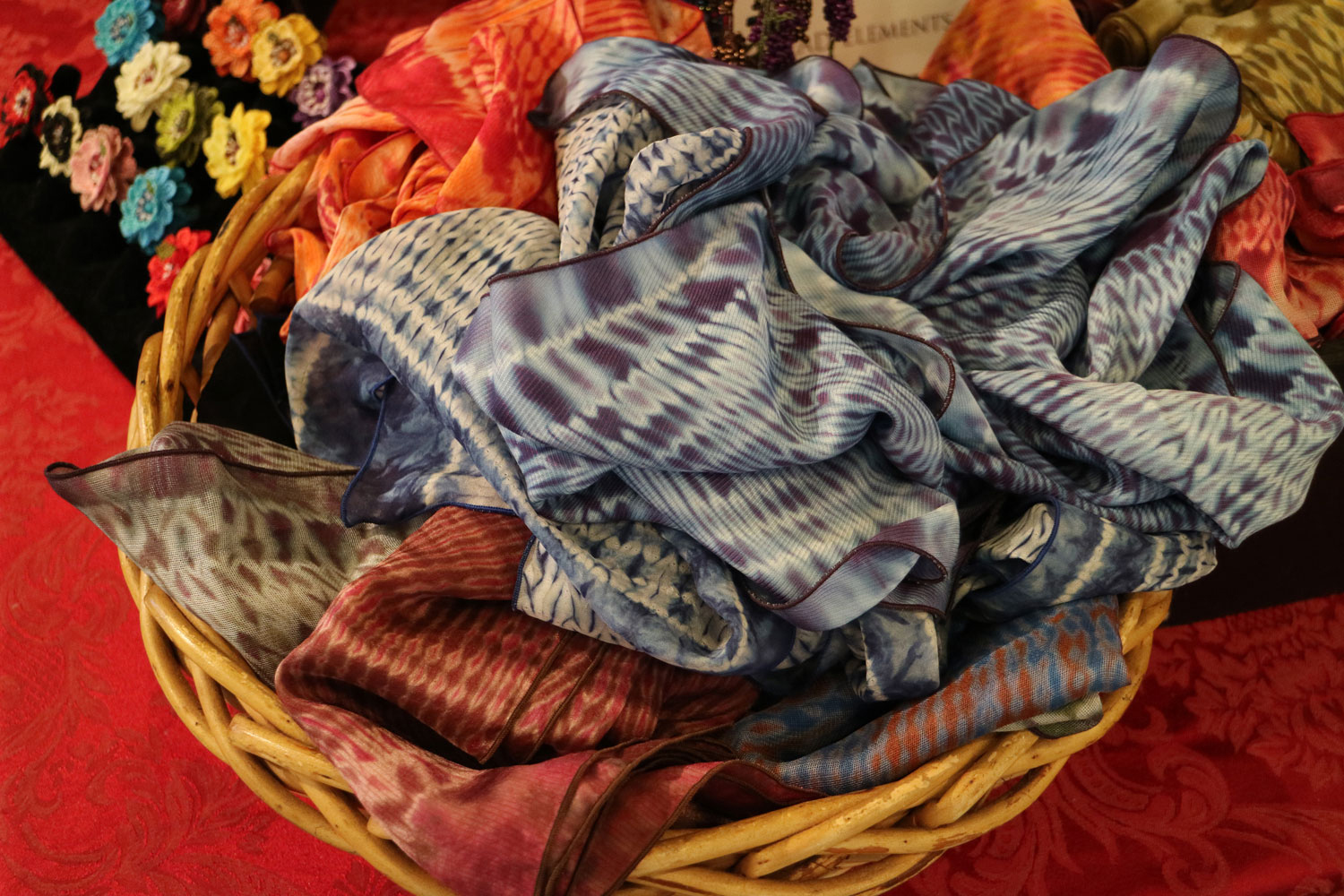 Hand dyed Silk Scarves